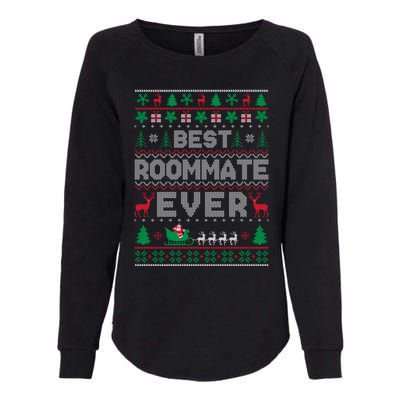 Funny Xmas Holiday Best Roommate Ever Ugly Christmas Sweater Meaningful Gift Womens California Wash Sweatshirt