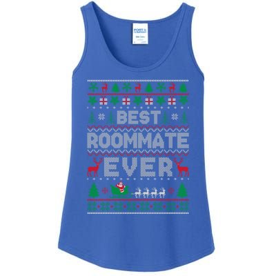 Funny Xmas Holiday Best Roommate Ever Ugly Christmas Sweater Meaningful Gift Ladies Essential Tank