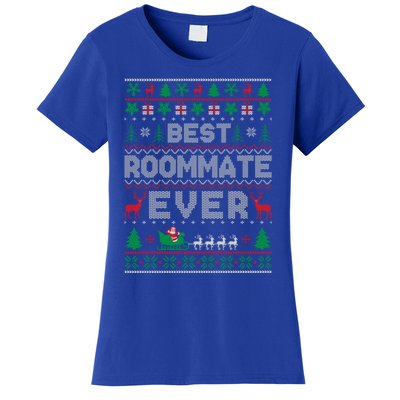 Funny Xmas Holiday Best Roommate Ever Ugly Christmas Sweater Meaningful Gift Women's T-Shirt