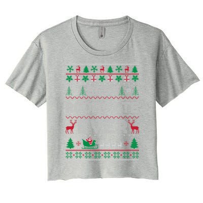 Funny Xmas Holiday Best Roommate Ever Ugly Christmas Sweater Meaningful Gift Women's Crop Top Tee