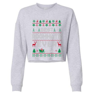 Funny Xmas Holiday Best Roommate Ever Ugly Christmas Sweater Meaningful Gift Cropped Pullover Crew