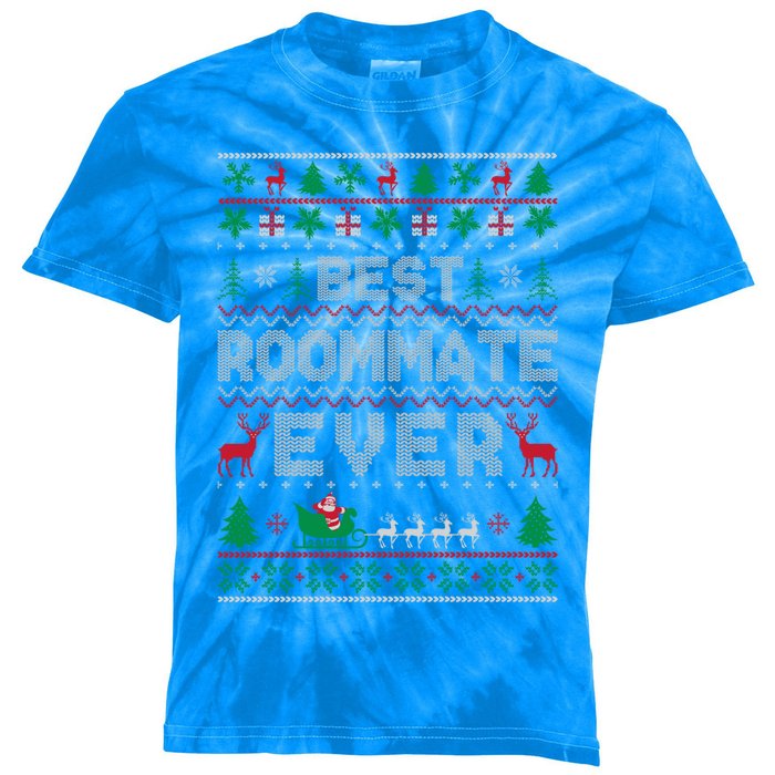 Funny Xmas Holiday Best Roommate Ever Ugly Christmas Sweater Gift Kids Tie-Dye T-Shirt