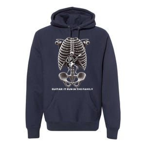 Funny Xray Halloween Costume Rib Cage Skeleton Dog Guitar Premium Hoodie