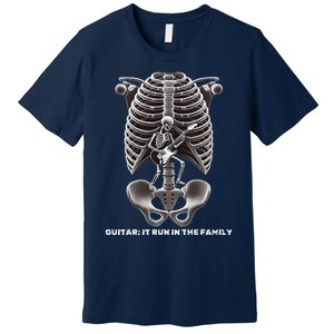 Funny Xray Halloween Costume Rib Cage Skeleton Dog Guitar Premium T-Shirt