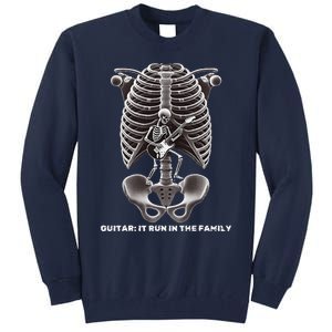 Funny Xray Halloween Costume Rib Cage Skeleton Dog Guitar Tall Sweatshirt