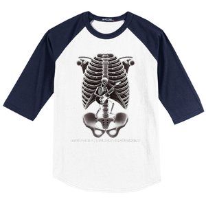 Funny Xray Halloween Costume Rib Cage Skeleton Dog Guitar Baseball Sleeve Shirt