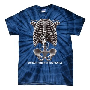 Funny Xray Halloween Costume Rib Cage Skeleton Dog Guitar Tie-Dye T-Shirt