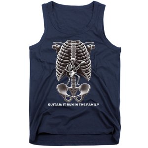 Funny Xray Halloween Costume Rib Cage Skeleton Dog Guitar Tank Top