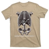 Funny Xray Halloween Costume Rib Cage Skeleton Dog Guitar T-Shirt