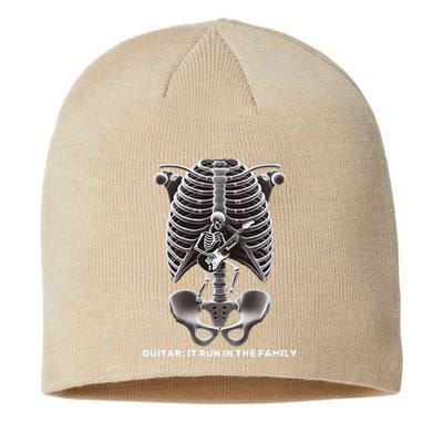 Funny Xray Halloween Costume Rib Cage Skeleton Dog Guitar Sustainable Beanie