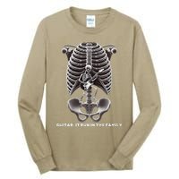 Funny Xray Halloween Costume Rib Cage Skeleton Dog Guitar Tall Long Sleeve T-Shirt