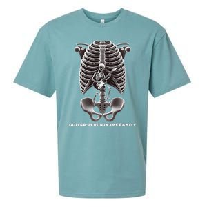 Funny Xray Halloween Costume Rib Cage Skeleton Dog Guitar Sueded Cloud Jersey T-Shirt