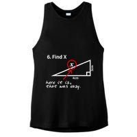 Find X Here It Is That Was Easy Funny Math Lover Ladies PosiCharge Tri-Blend Wicking Tank