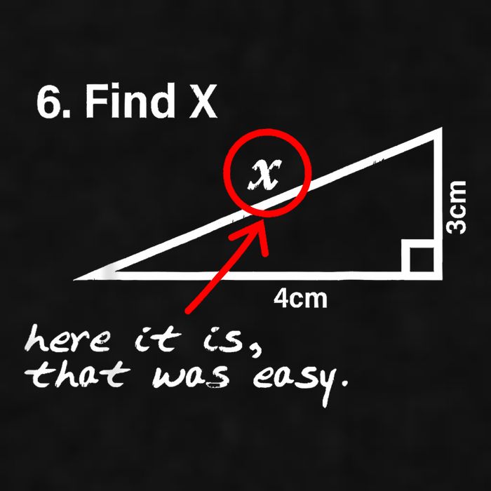 Find X Here It Is That Was Easy Funny Math Lover Ladies PosiCharge Tri-Blend Wicking Tank