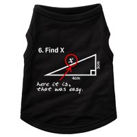 Find X Here It Is That Was Easy Funny Math Lover Doggie Tank