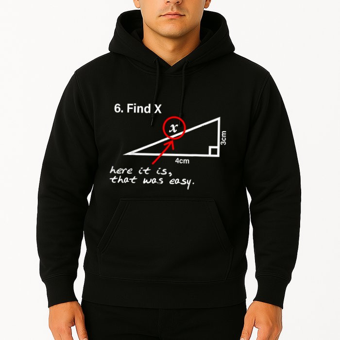 Find X Here It Is That Was Easy Funny Math Lover Hoodie