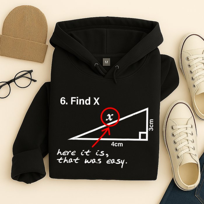 Find X Here It Is That Was Easy Funny Math Lover Hoodie