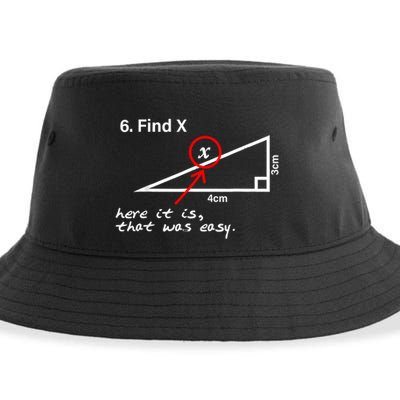 Find X Here It Is That Was Easy Funny Math Lover Sustainable Bucket Hat