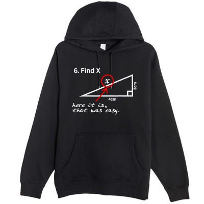 Find X Here It Is That Was Easy Funny Math Lover Premium Pullover Hoodie