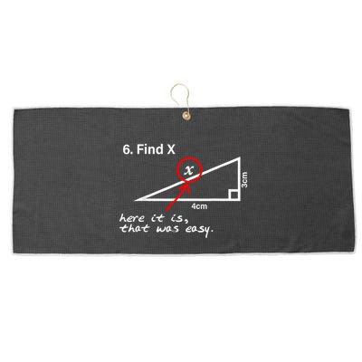 Find X Here It Is That Was Easy Funny Math Lover Large Microfiber Waffle Golf Towel