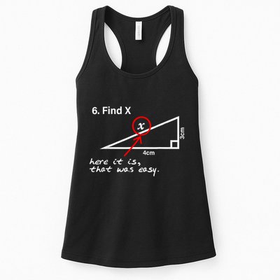 Find X Here It Is That Was Easy Funny Math Lover Womens Tank Top