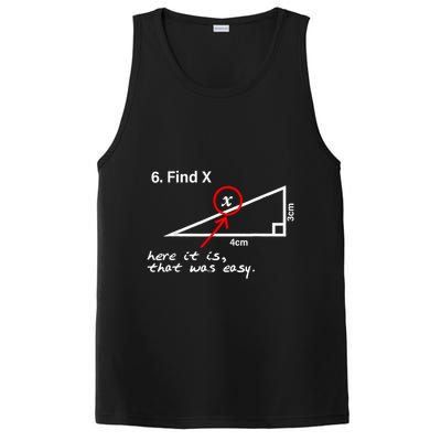 Find X Here It Is That Was Easy Funny Math Lover PosiCharge Competitor Tank