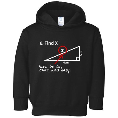 Find X Here It Is That Was Easy Funny Math Lover Toddler Hoodie