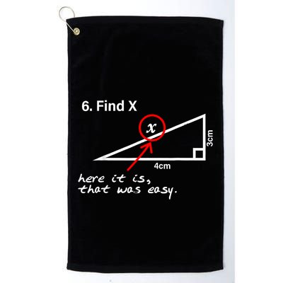 Find X Here It Is That Was Easy Funny Math Lover Golf Towel