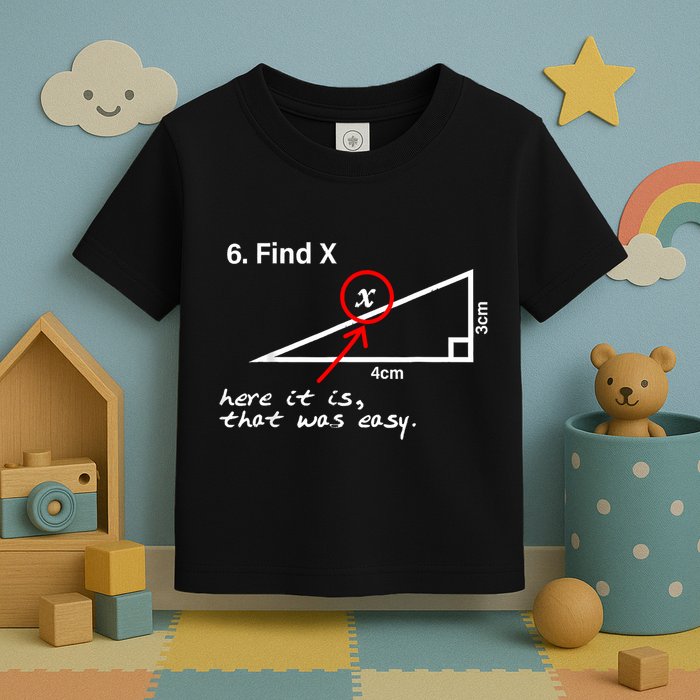 Find X Here It Is That Was Easy Funny Math Lover Toddler T-Shirt