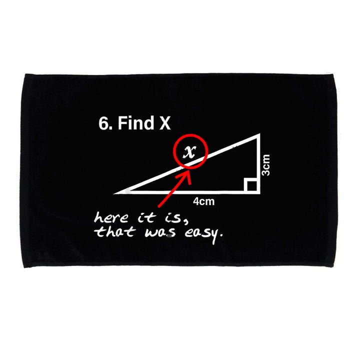 Find X Here It Is That Was Easy Funny Math Lover Microfiber Hand Towel