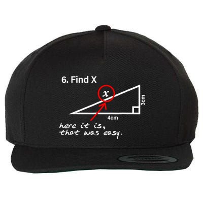 Find X Here It Is That Was Easy Funny Math Lover Wool Snapback Cap