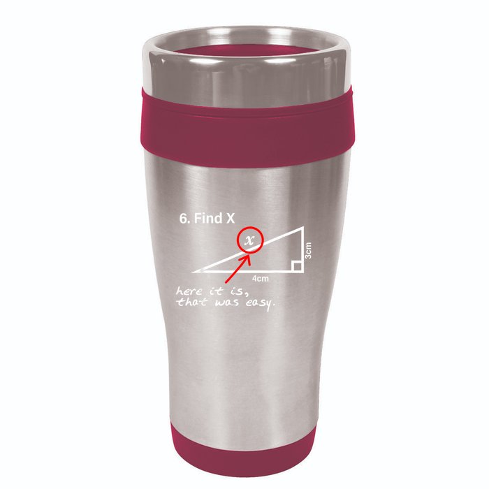 Find X Here It Is That Was Easy Funny Math Lover 16oz Travel Tumbler