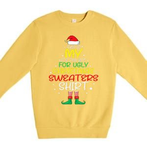 Funny Xmas It's Too Hot For Ugly Christmas  Premium Crewneck Sweatshirt