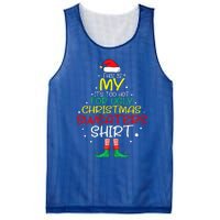 Funny Xmas It's Too Hot For Ugly Christmas  Mesh Reversible Basketball Jersey Tank