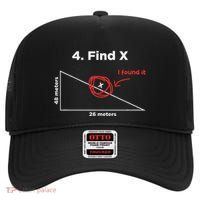 Find X I Found It Funny Math Pun Funny Find X High Crown Mesh Back Trucker Hat
