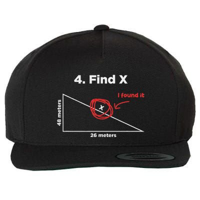 Find X I Found It Funny Math Pun Funny Find X Wool Snapback Cap