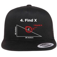 Find X I Found It Funny Math Pun Funny Find X Flat Bill Trucker Hat