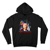 Funny Xmas Joe Biden Merry Christmas Funny 4th Of July Hoodie