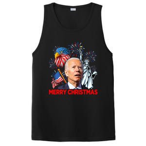 Funny Xmas Joe Biden Merry Christmas Funny 4th Of July PosiCharge Competitor Tank