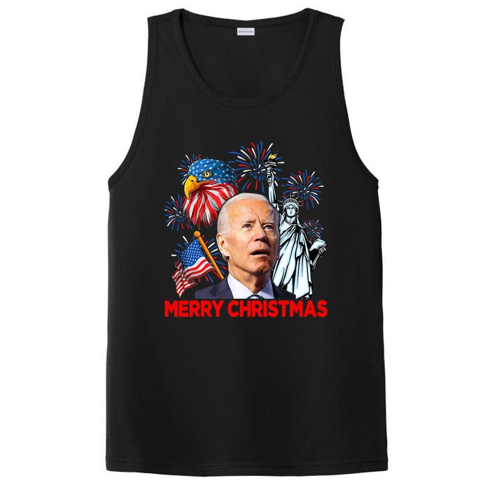 Funny Xmas Joe Biden Merry Christmas Funny 4th Of July PosiCharge Competitor Tank