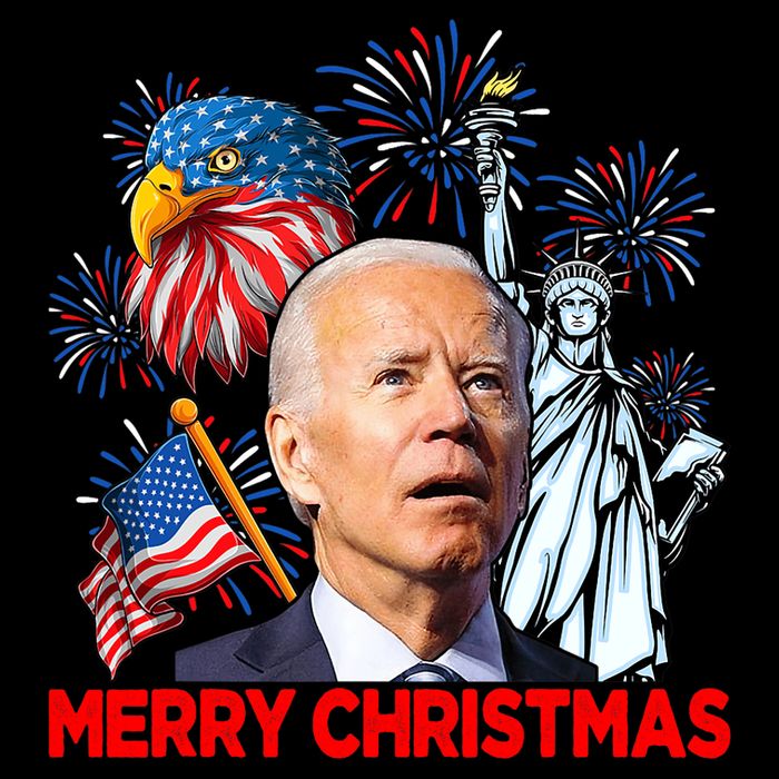 Funny Xmas Joe Biden Merry Christmas Funny 4th Of July Flexfit Unipanel Trucker Cap