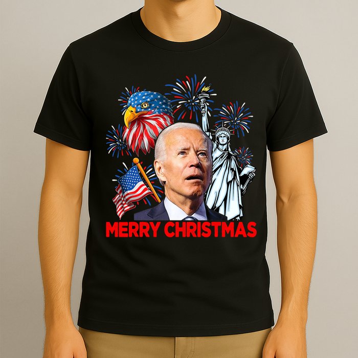 Funny Xmas Joe Biden Merry Christmas Funny 4th Of July T-Shirt
