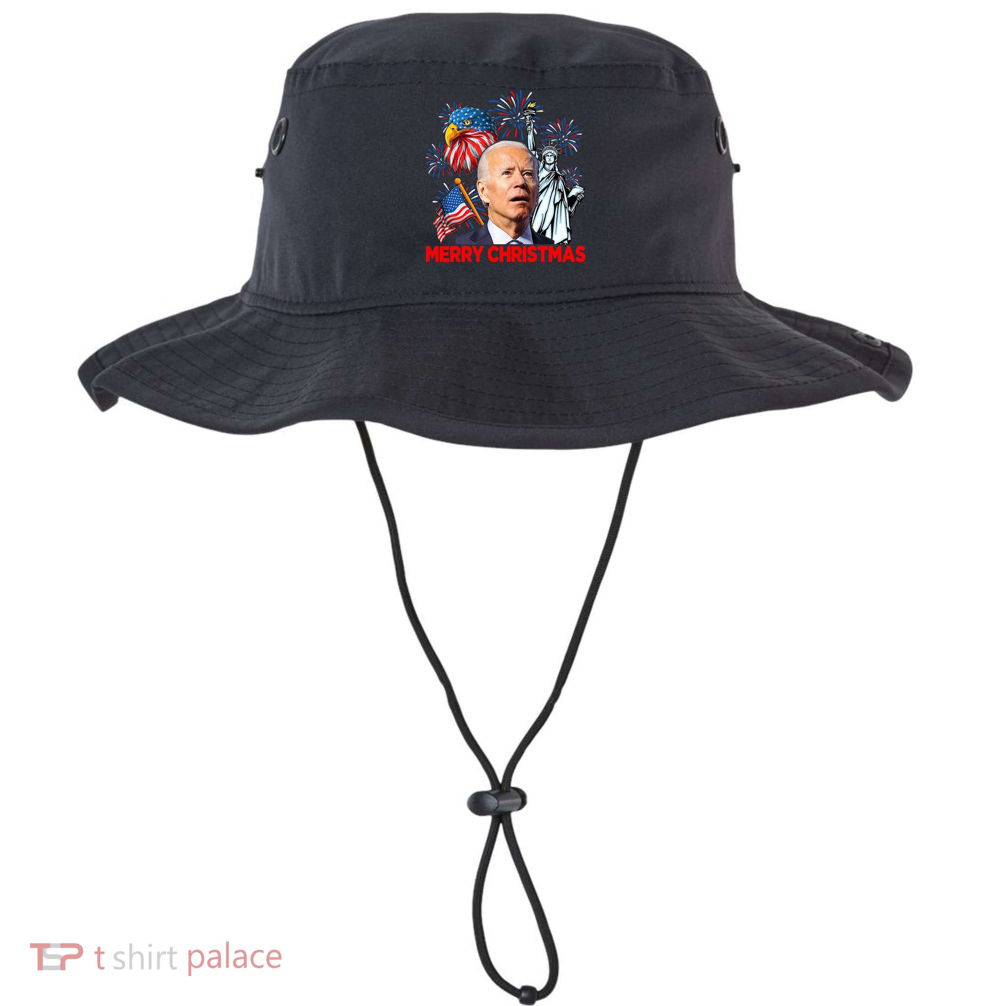 Funny Xmas Joe Biden Merry Christmas Funny 4th Of July Bucket Hat