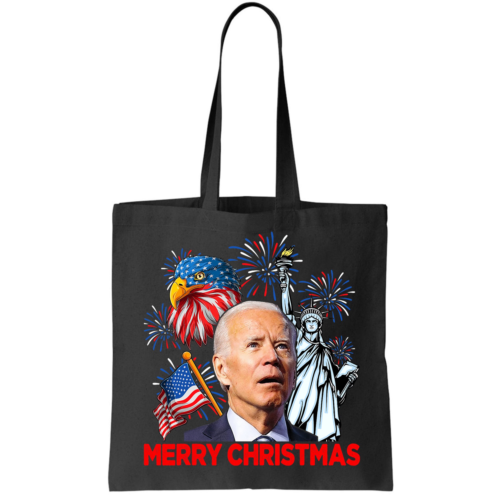 Funny Xmas Joe Biden Merry Christmas Funny 4th Of July Bag