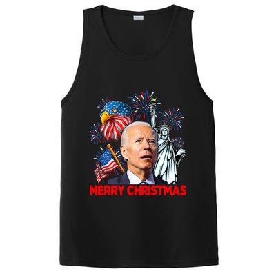 Funny Xmas Joe Biden Merry Christmas Funny 4th Of July PosiCharge Competitor Tank