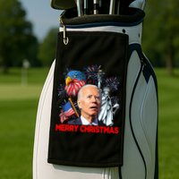 Funny Xmas Joe Biden Merry Christmas Funny 4th Of July Golf Towel