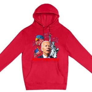 Funny Xmas Joe Biden Merry Christmas Funny 4th Of July Premium Pullover Hoodie