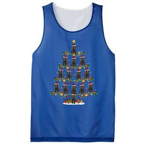 Funny Xmas Lighting Santa Toy Poodle Christmas Tree Gift Mesh Reversible Basketball Jersey Tank