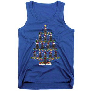 Funny Xmas Lighting Santa Toy Poodle Christmas Tree Gift Tank Top