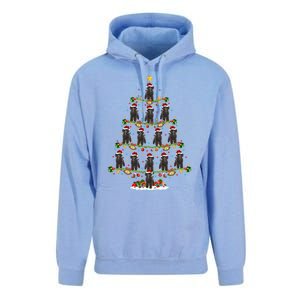 Funny Xmas Lighting Santa Toy Poodle Christmas Tree Gift Unisex Surf Hoodie